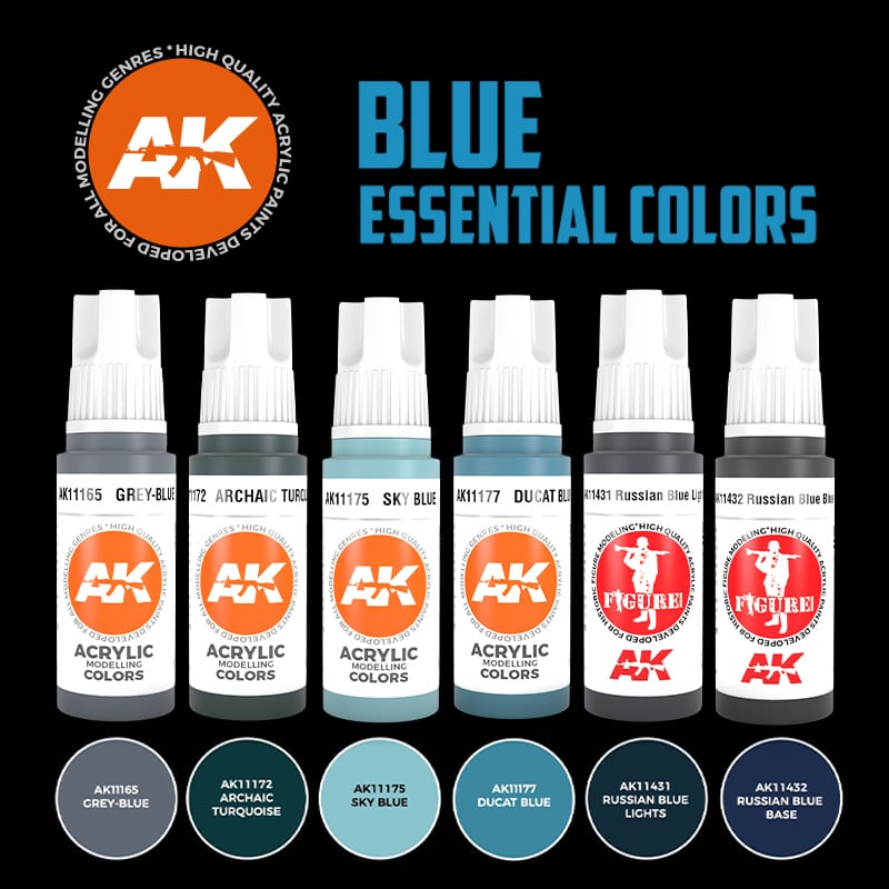 AK Interactive 3GEN Blue Essential Colors 3Gen Set