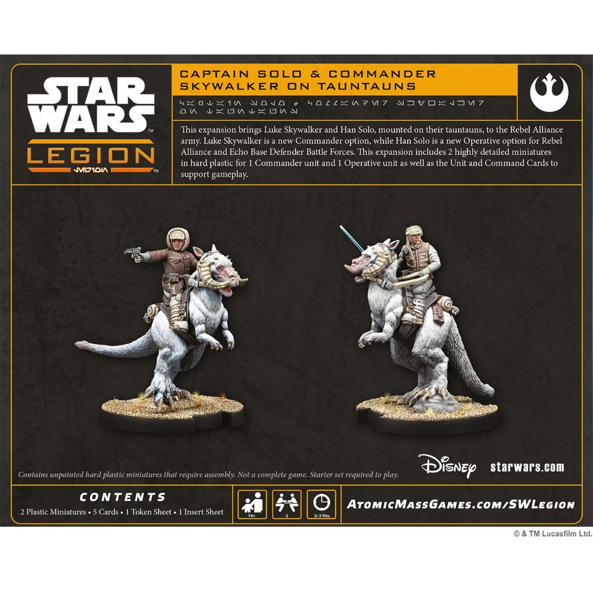 Star Wars Legion Captain Solo And Commander Skywalker On Tauntauns