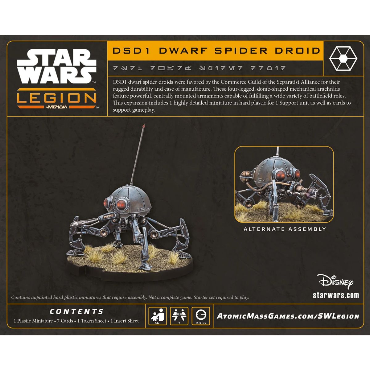 Star Wars Legion DSD1 Dwarf Spider Droid
