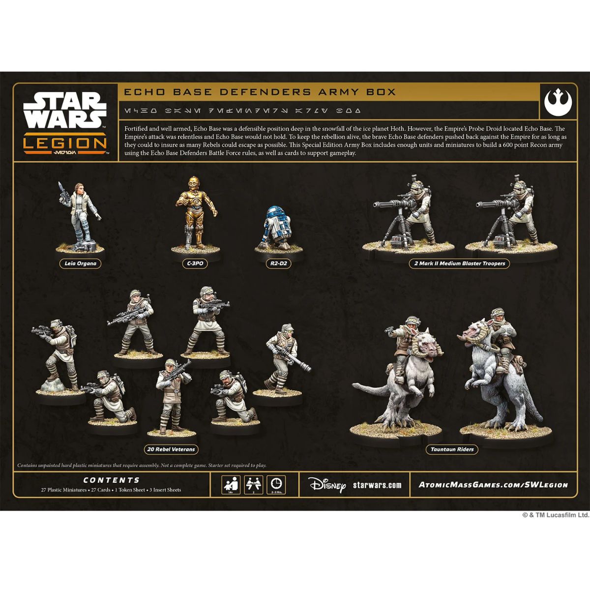 Star Wars Legion Echo Base Defenders Army Box Special Edition