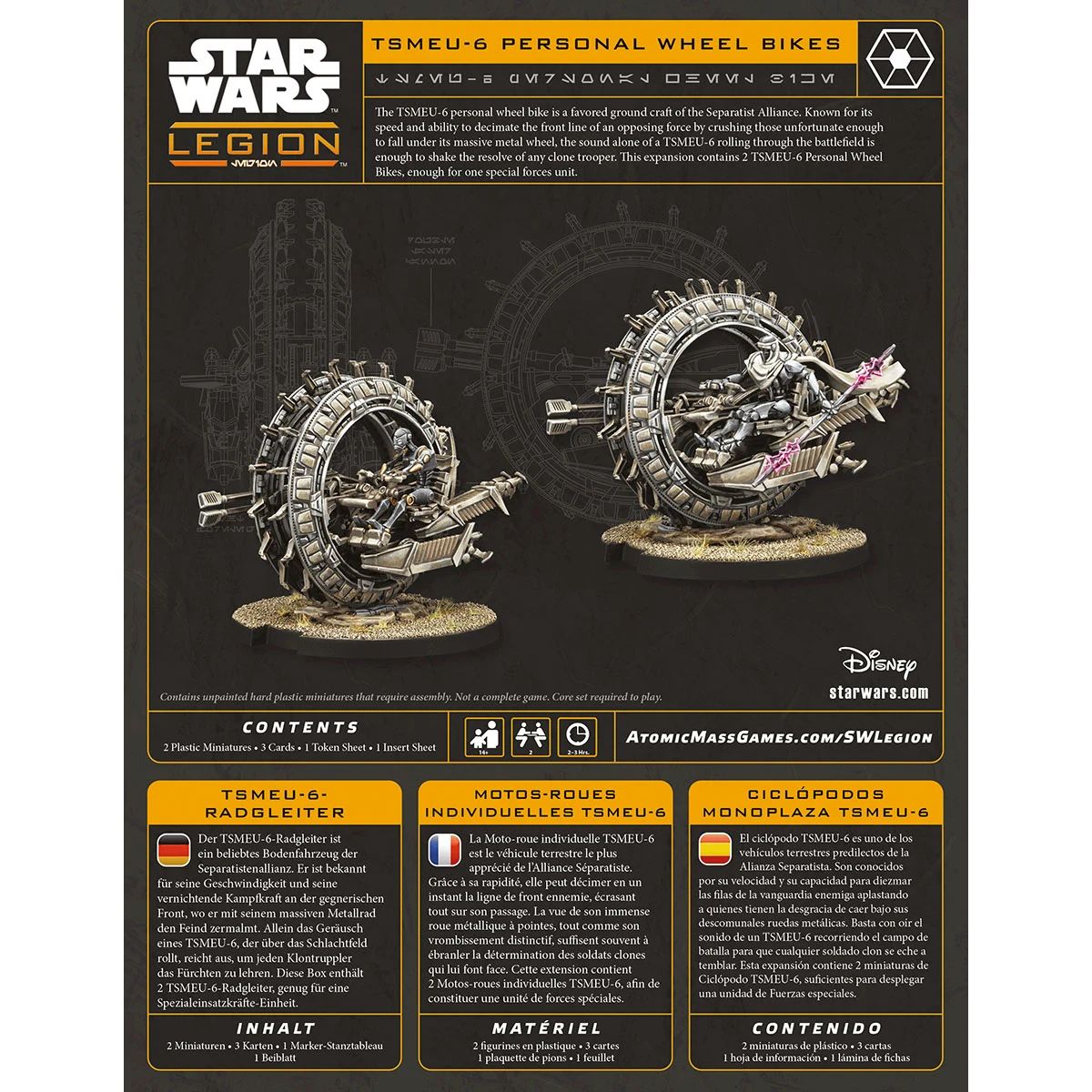 Star Wars Legion TSMEU-6 Personal Wheel Bikes