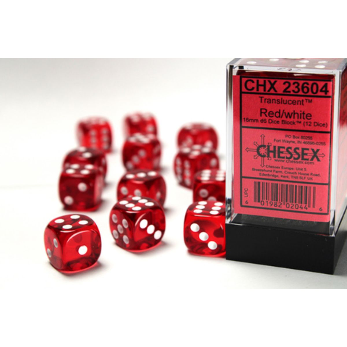 Chessex Translucent W6x12 Red/White