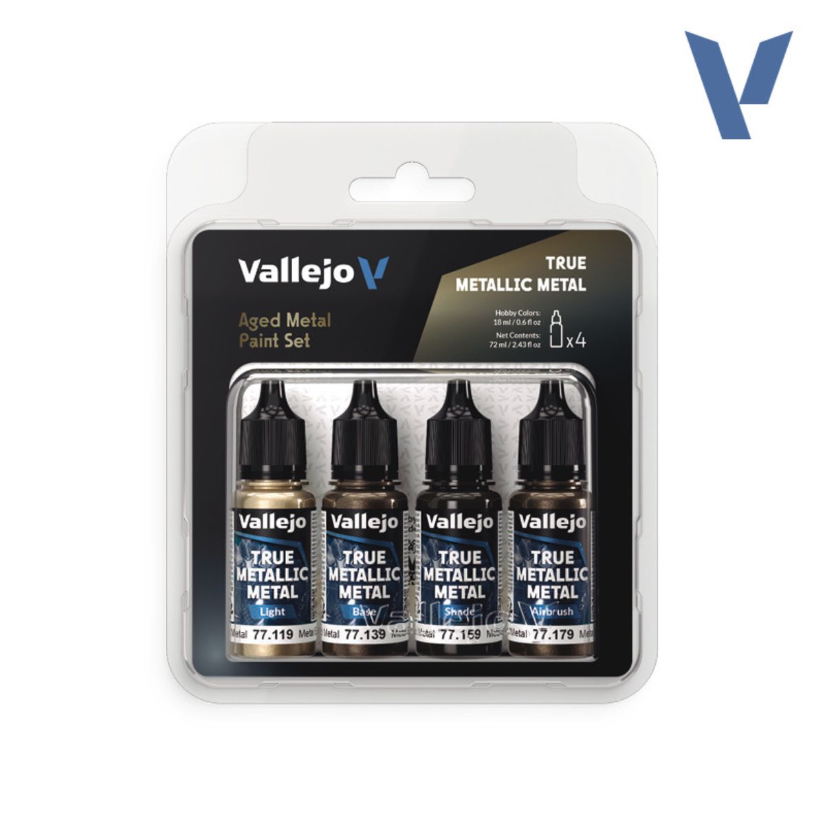 Vallejo Aged Metal - True Metallic Metal Paint Set