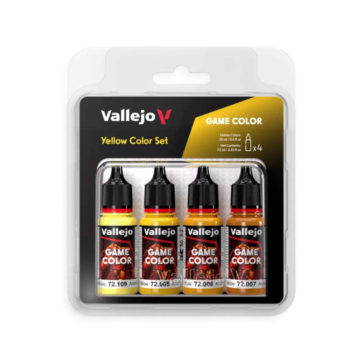 Vallejo Game Color Yellow Color Set (4x18ml)