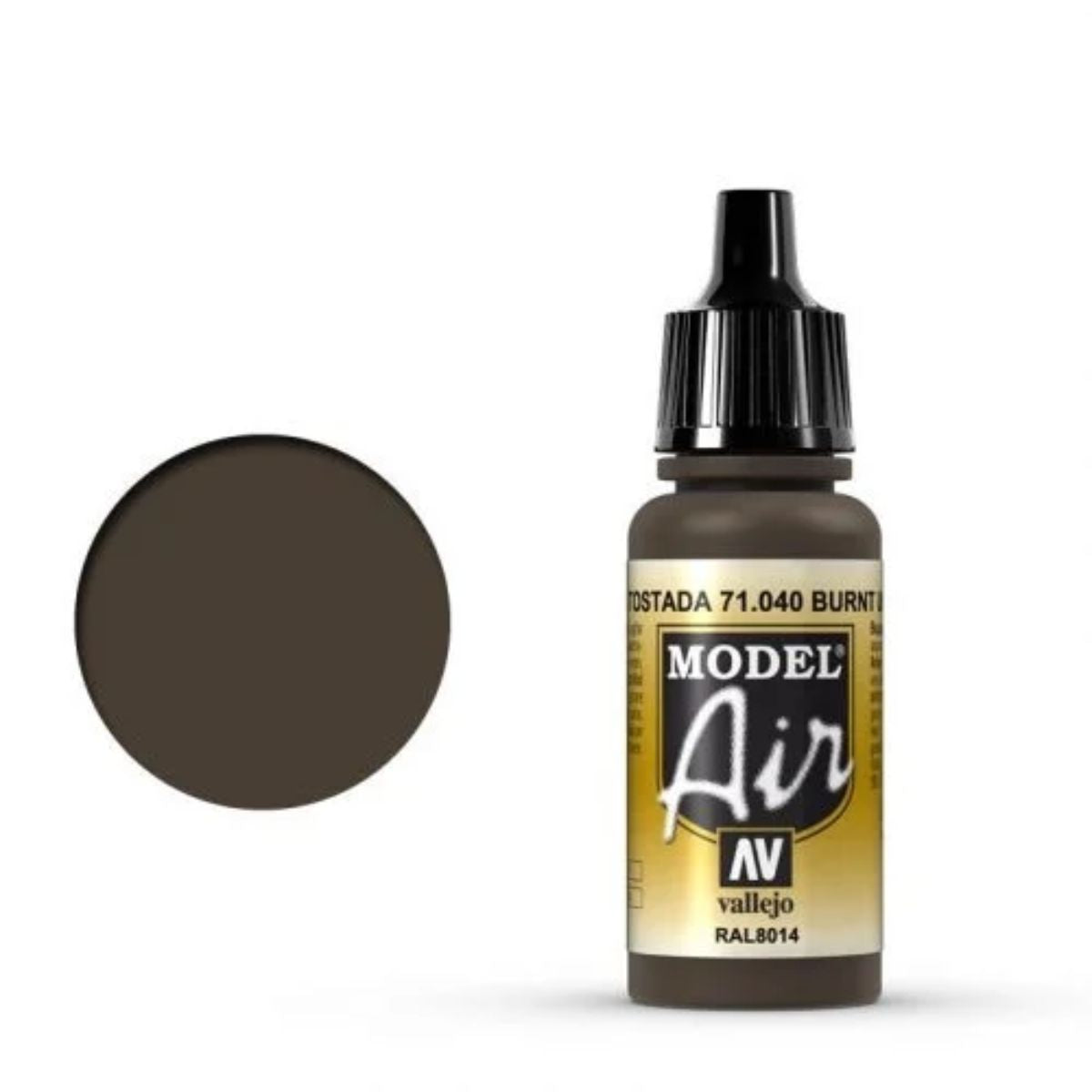 Vallejo Model Air 040 Burnt Umber (17 ml)