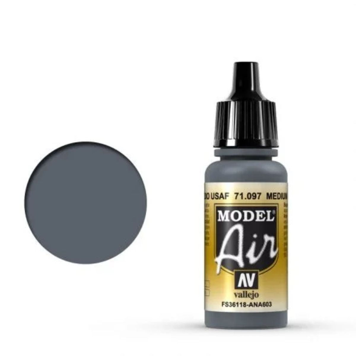 Vallejo Model Air 097 Medium Gunship Gray (17 ml)