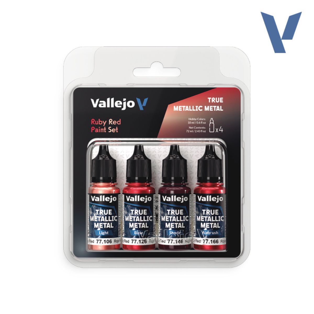 Vallejo Ruby Red - True Metallic Metal Paint Set