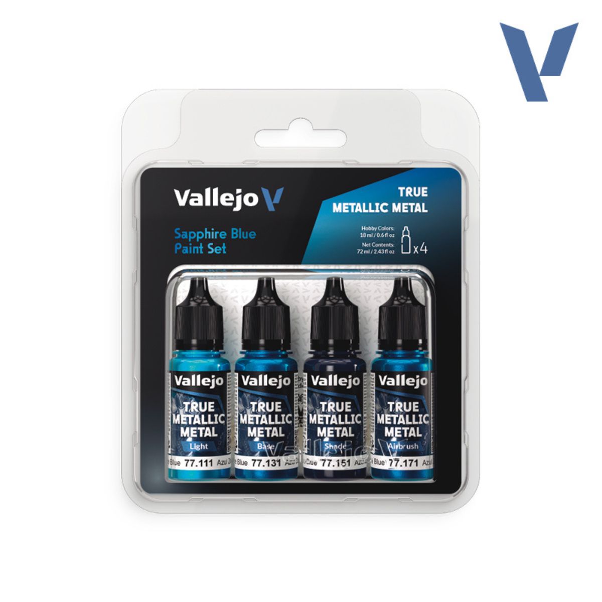 Vallejo Sapphire Blue - True Metallic Metal Paint Set