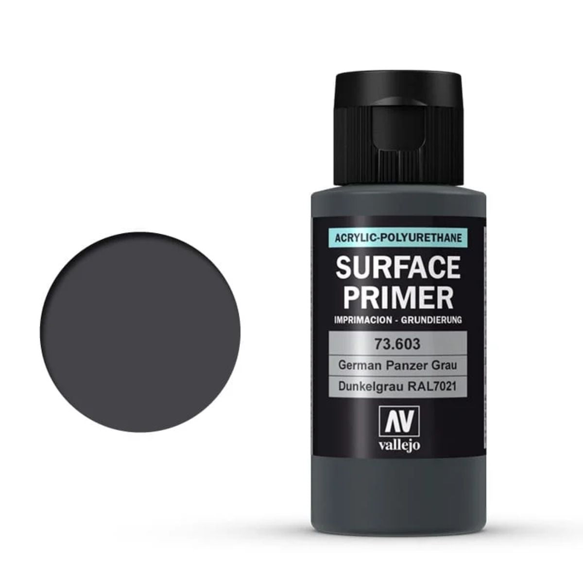 Vallejo Surface Primer Panzer Grey (RAL7021) (60 ml)