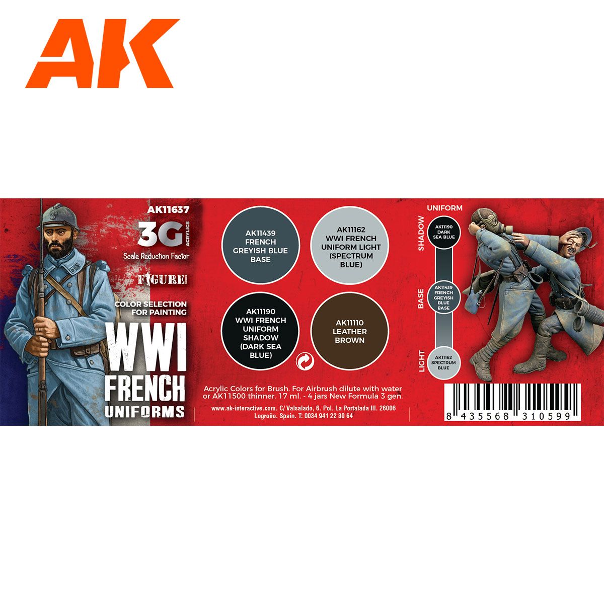 AK Interactive French Uniform Colors 3G